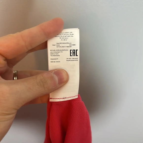 MICHAEL Michael Kors Halter Cold Shoulder Flutter Sleeve Size Petite XS NWT - Picture 8 of 8